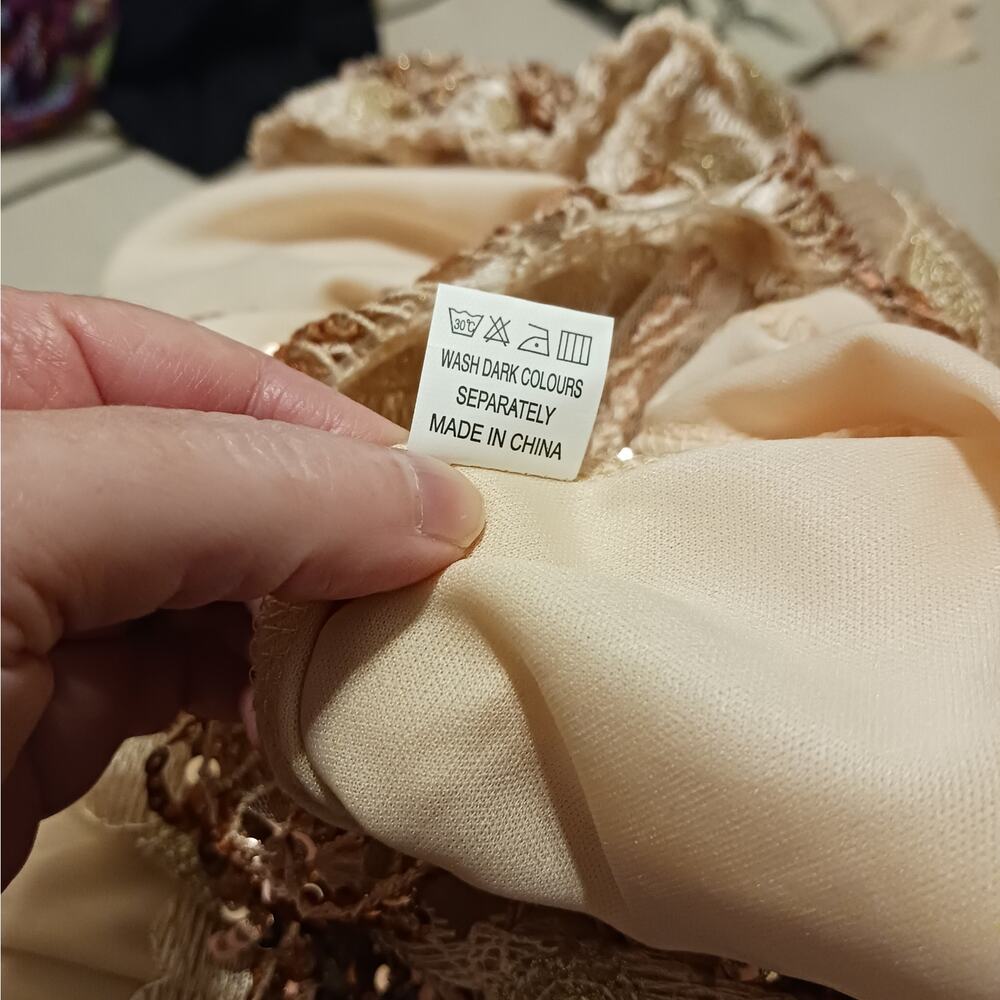 Chartou Off The Shoulder Fringed Sequin Party Style Dress NWT - Picture 10 of 11